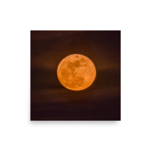 Orange Glow Moon - Matte photo paper poster