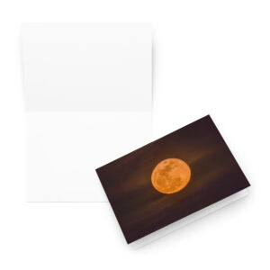 Orange Glow Moon - Greeting card