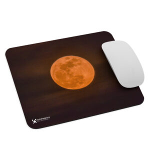Orange Glow Moon - Mouse pad